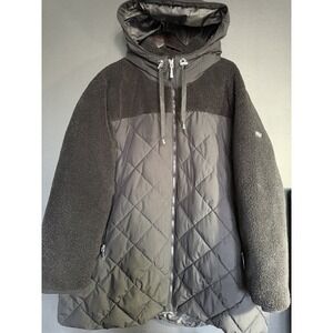 Koolaburra by UGG Mixed Media Sherpa & Quilted Parka Womens 3XL Black Outdoors